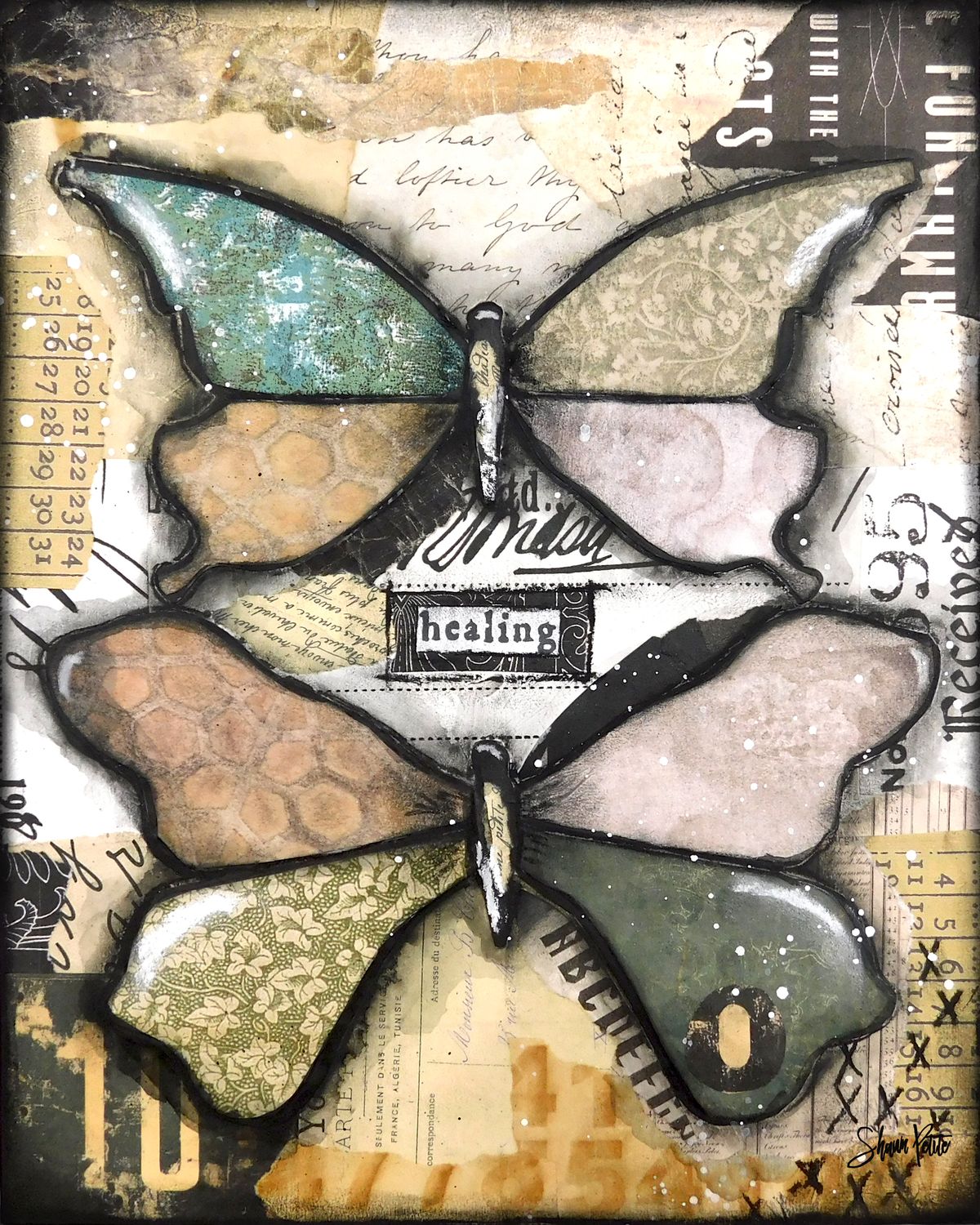 "Healing" butterfly Print to be Framed