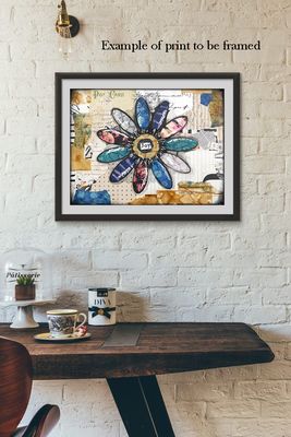 "Joy" Flower Print to be Framed