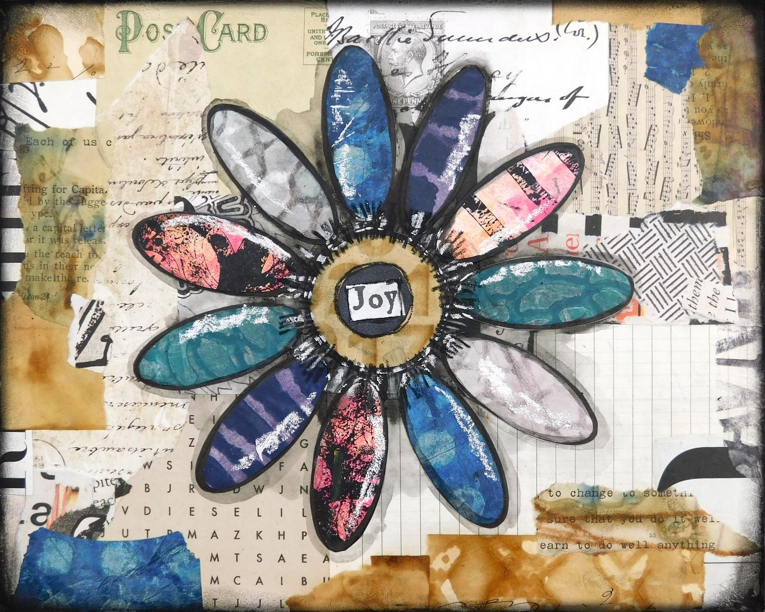 "Joy" Flower Print to be Framed