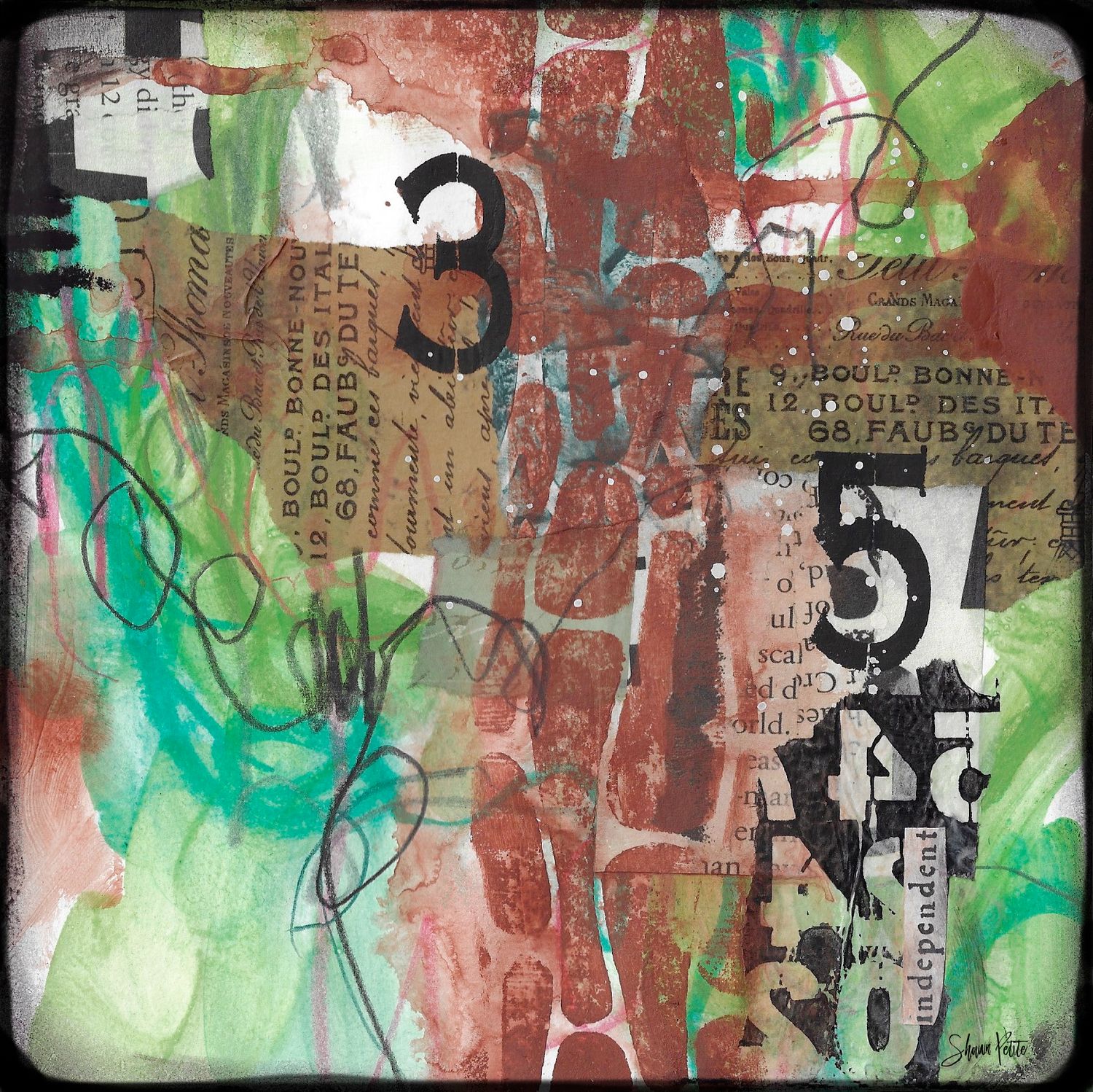 "Independent" Abstract Print to be Framed