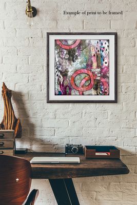 "Walking in the fire" abstract Print to be Framed