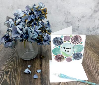 Molly's "Thank You" watercolor 6x6 card