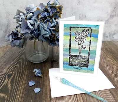 Molly's "Thank You" watercolor roots 5x7 card