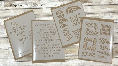 Molly Stars stencil 8x10