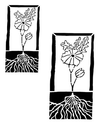 Molly Flower 2 stencil 8x10