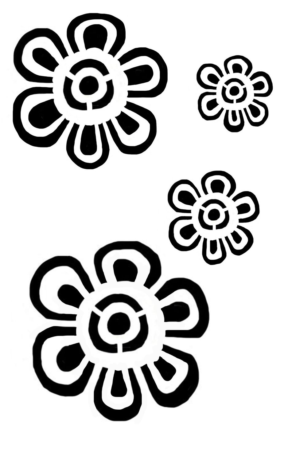 Molly's Flowers 1 stencil 5x8