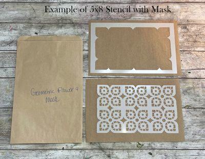 Molly's made flowers mask stencil 5x8