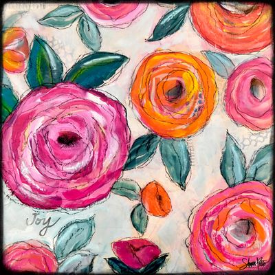 "Joy" floral Print to be Framed