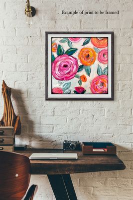 "Joy" floral Print to be Framed