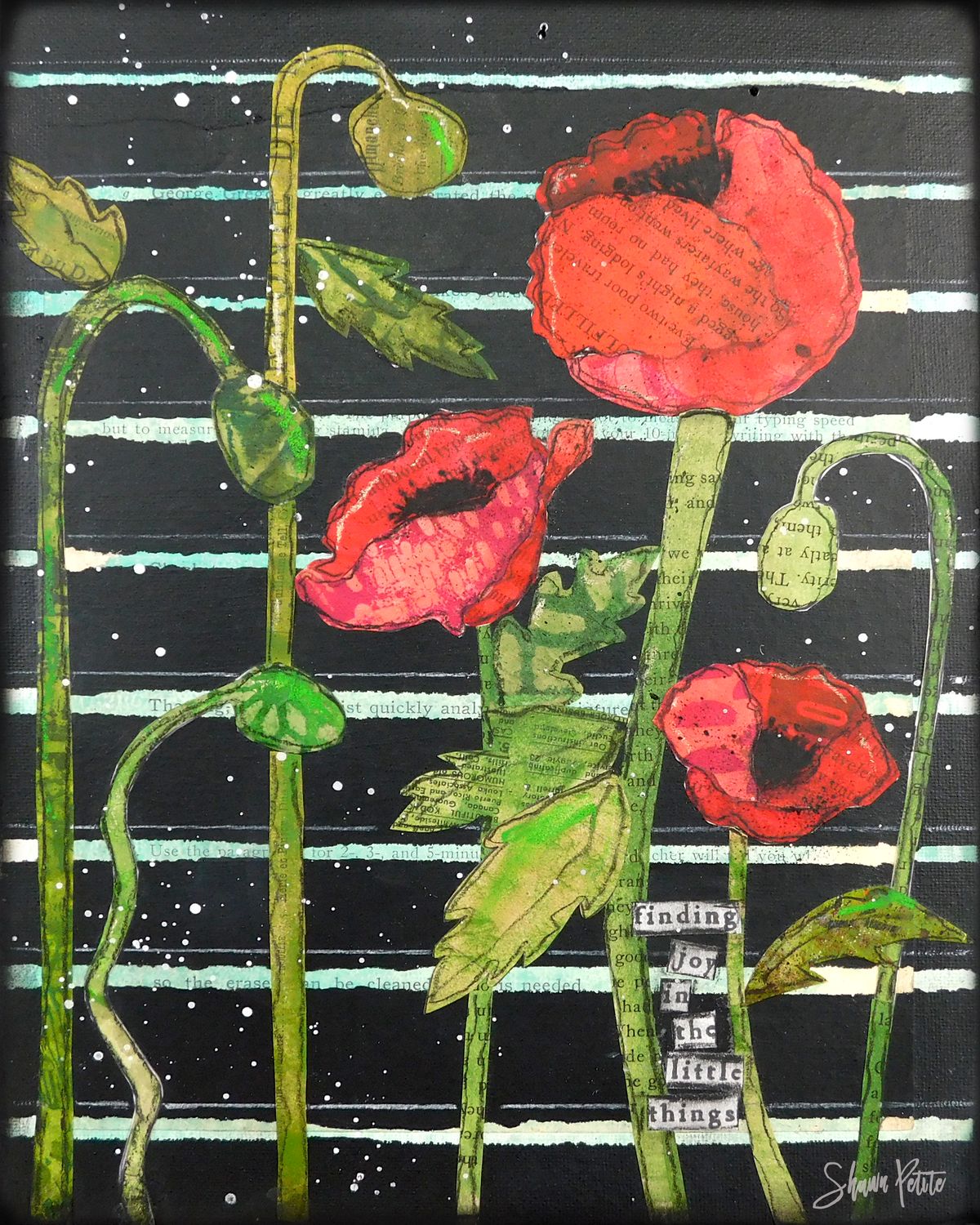 "Finding joy in the little things" floral Print to be Framed