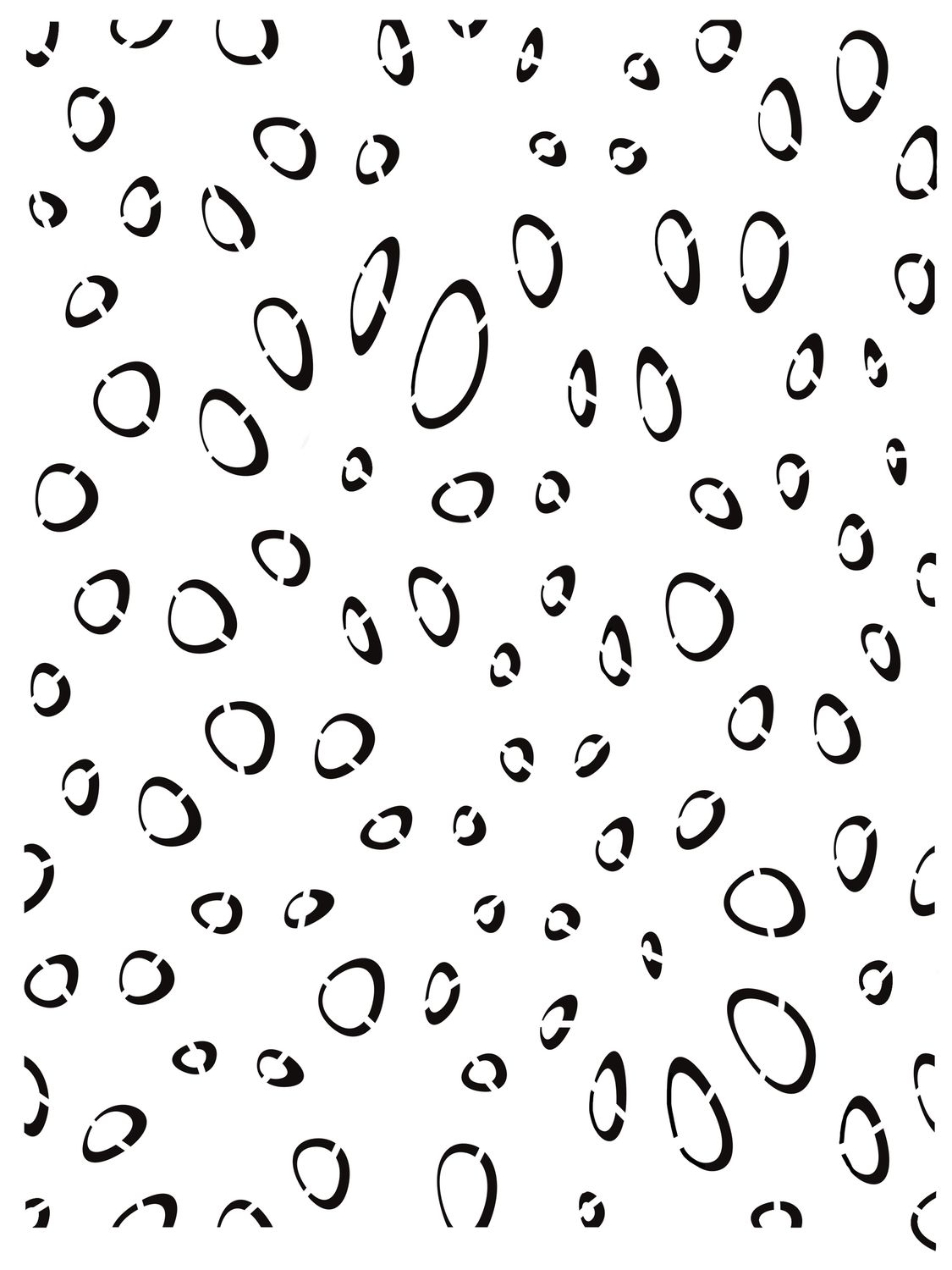 Raindrops stencil 9x12