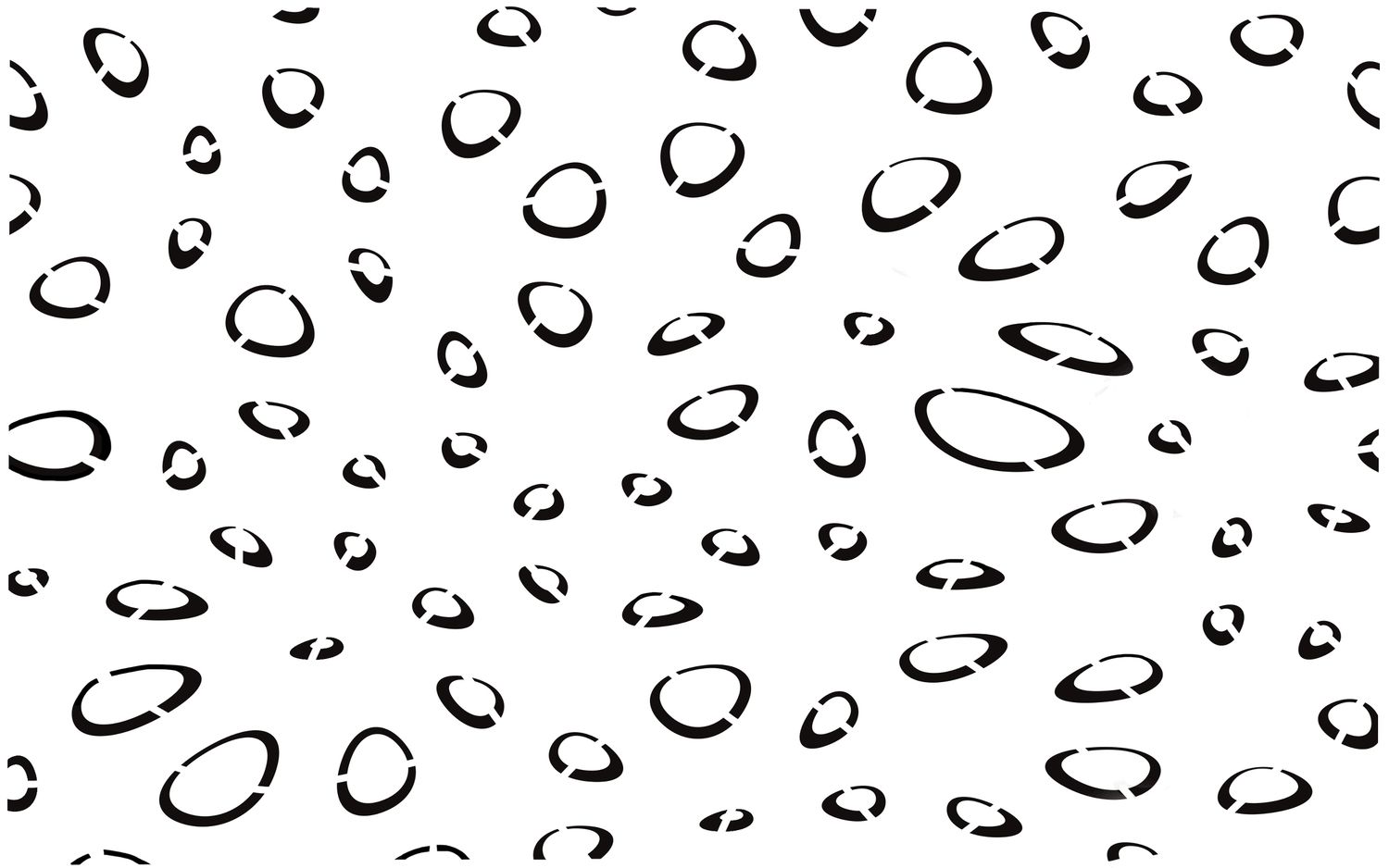 Raindrops stencil 5x8