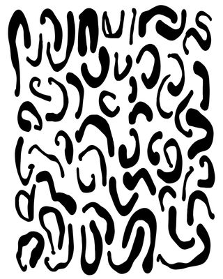 Squiggles stencil 8x10