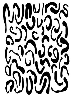Squiggles stencil 9x12