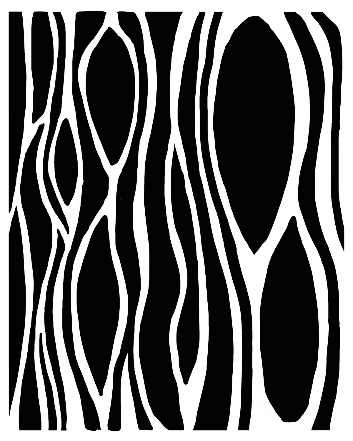 Lava Lamp stencil 8x10