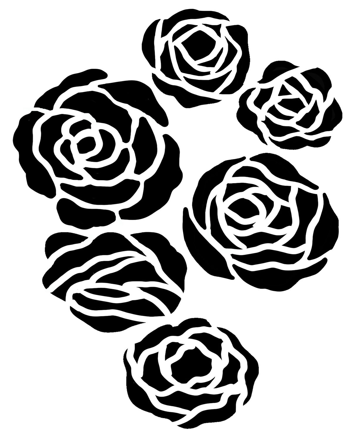 Just Roses stencil 8x10
