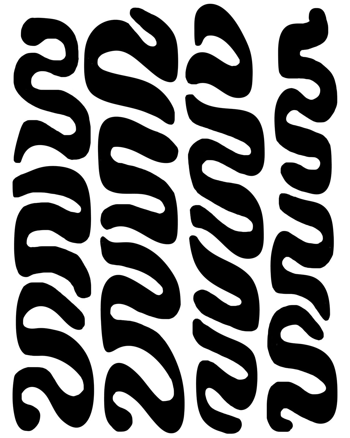 Streamers stencil 8x10