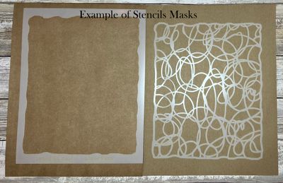 Abstract Line mask stencil 8x10