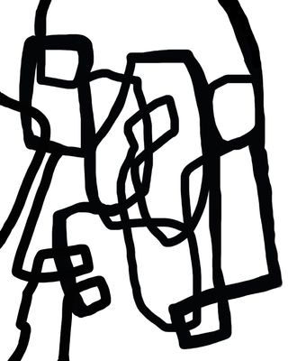 Abstract Line mask stencil 8x10