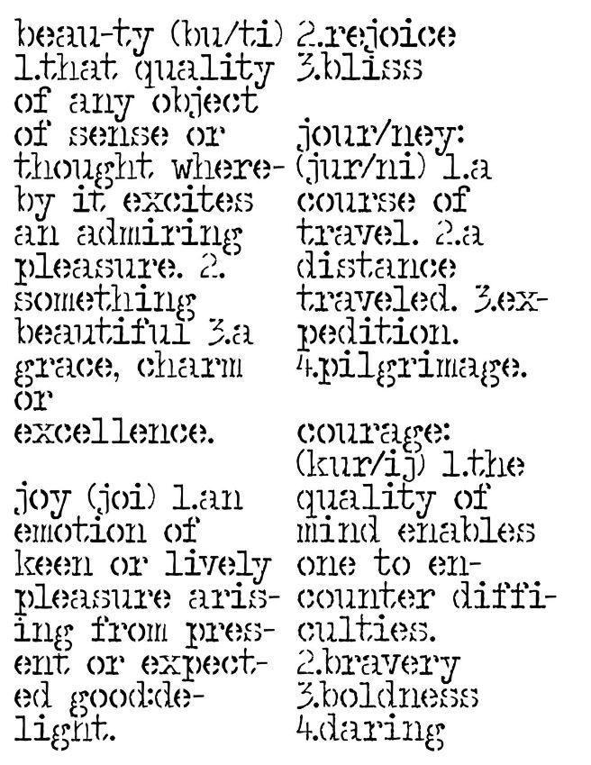 Dictonary Page stencil 8x10 "CLEARANCE"