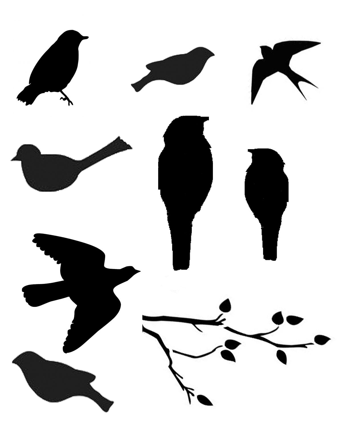 Birds Birds Birds with masks stencil 8x10 "CLEARANCE"