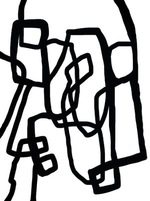 Abstract Line mask stencil 9x12