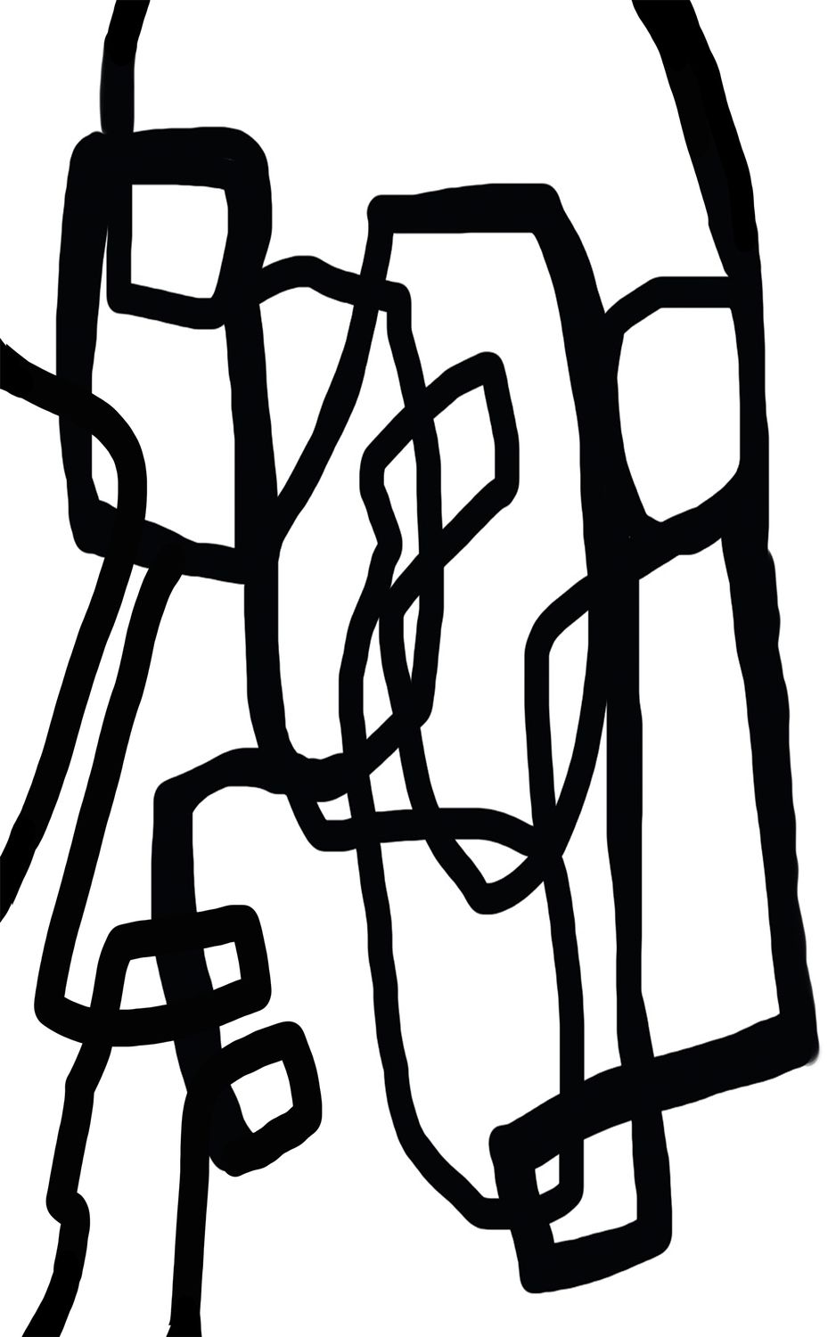 Abstract Line mask stencil 5x8