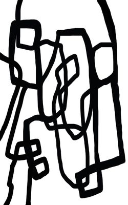 Abstract Line mask stencil 5x8