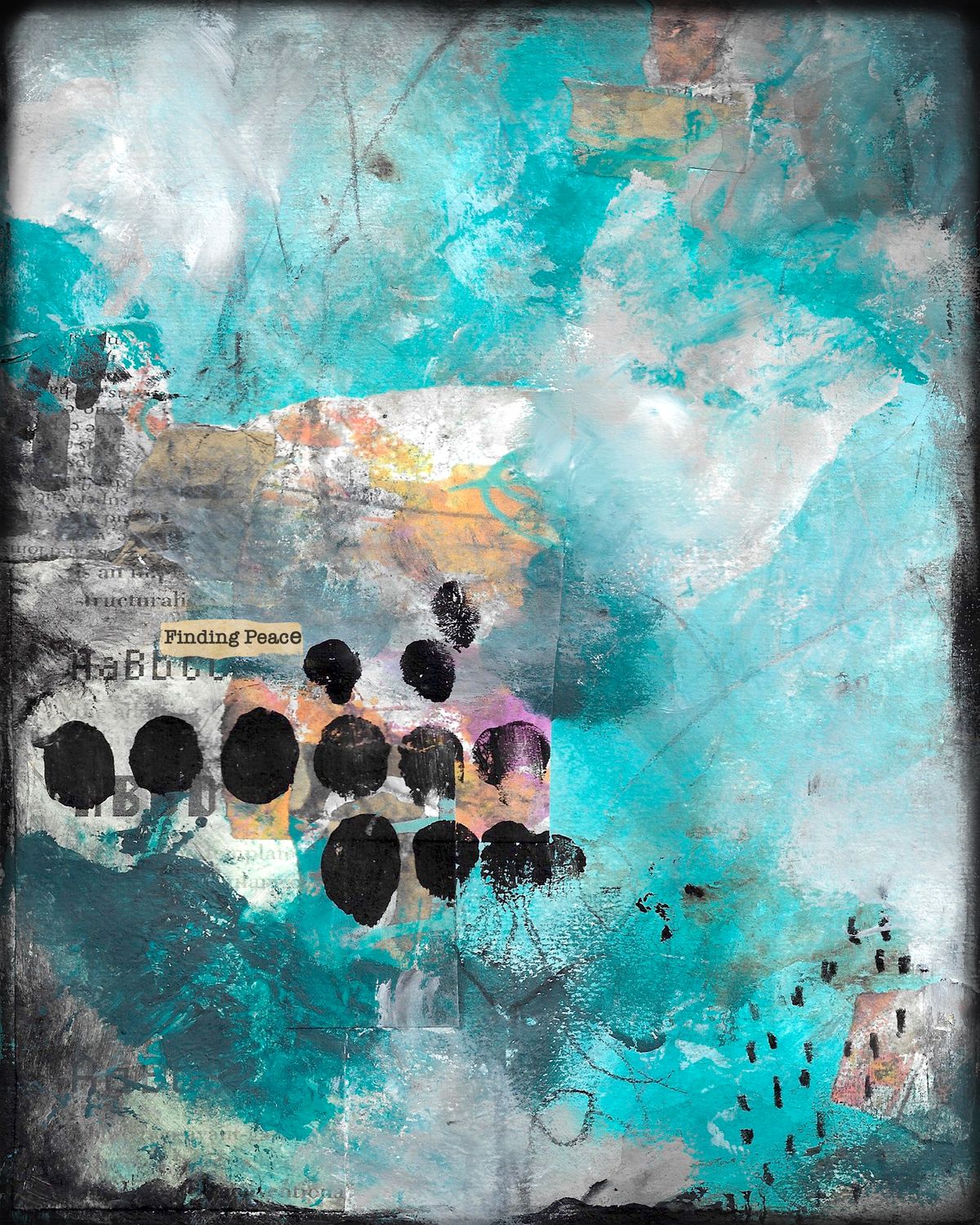 "Finding Peace" abstract Print to be Framed