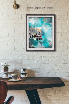 "Finding Peace" abstract Print to be Framed