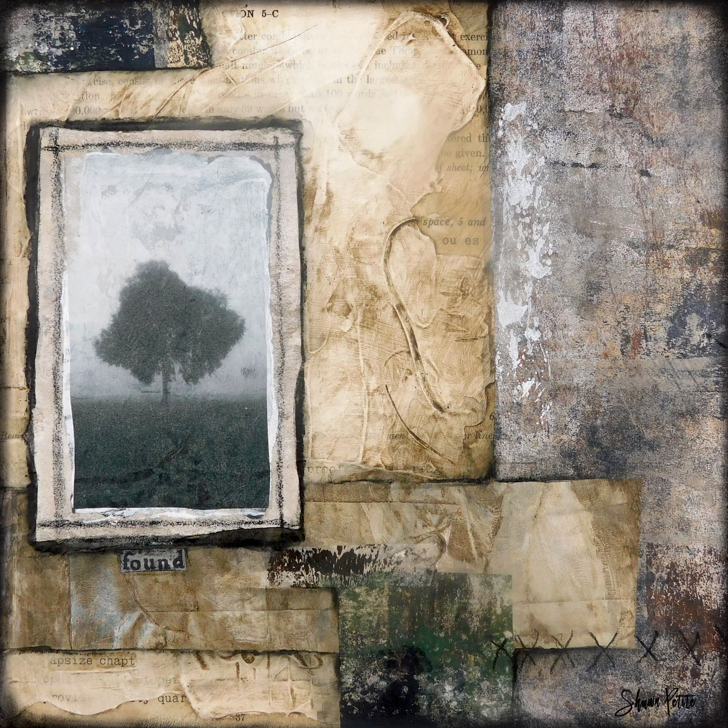 "Found" abstract grungy Print to be Framed