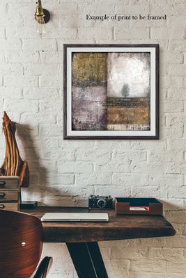 "Found Strength" abstract grungy Print to be Framed