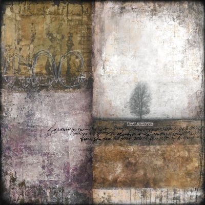 "Found Strength" abstract grungy Print to be Framed