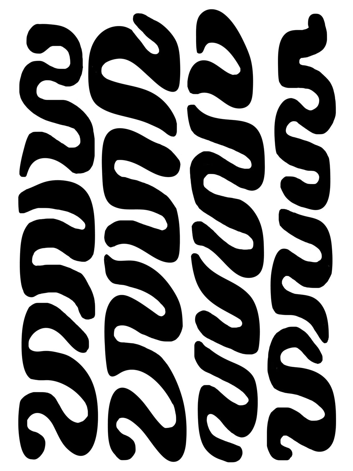 Streamers stencil 9x12