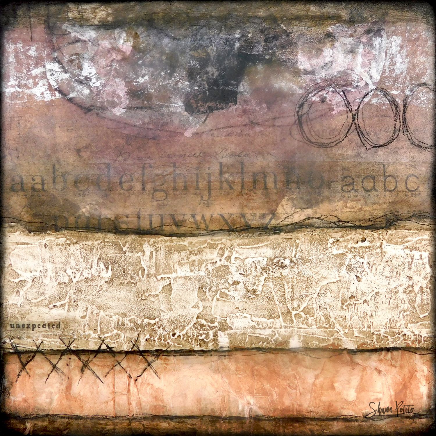 "Unexpected" abstract grungy Print to be Framed