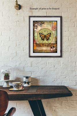 "Live Mindfully" butterfly series, Print to be Framed