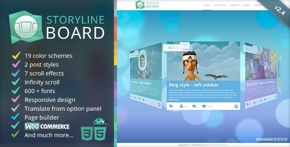 Storyline Board 3d WordPress Theme