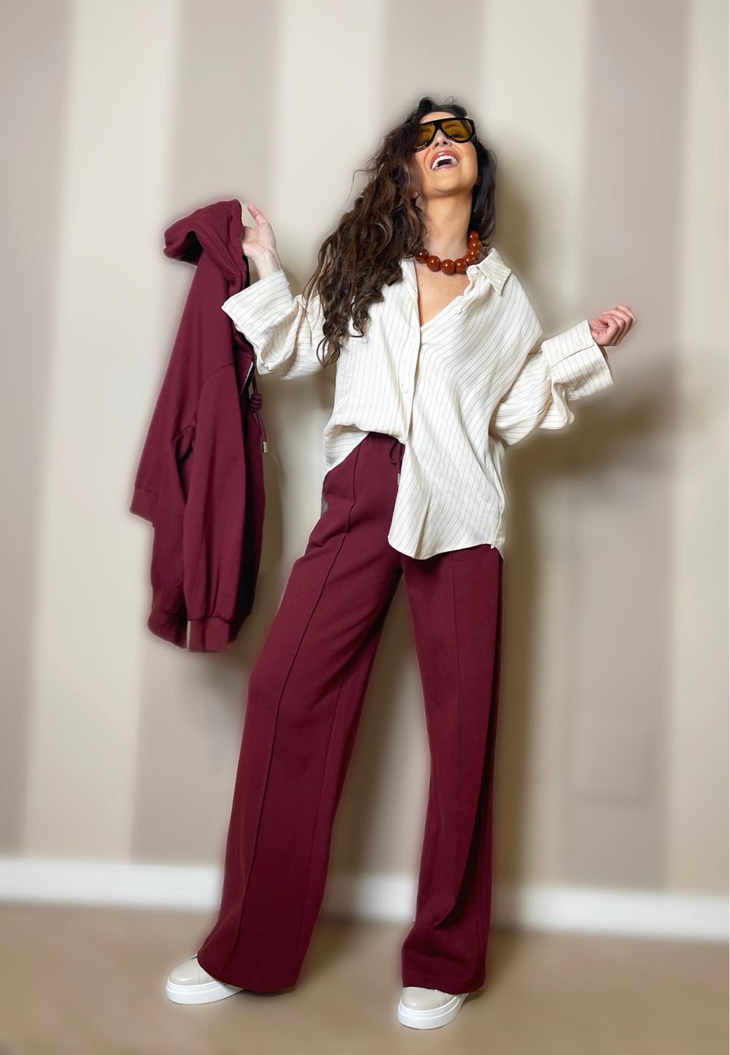Camicia over gessata