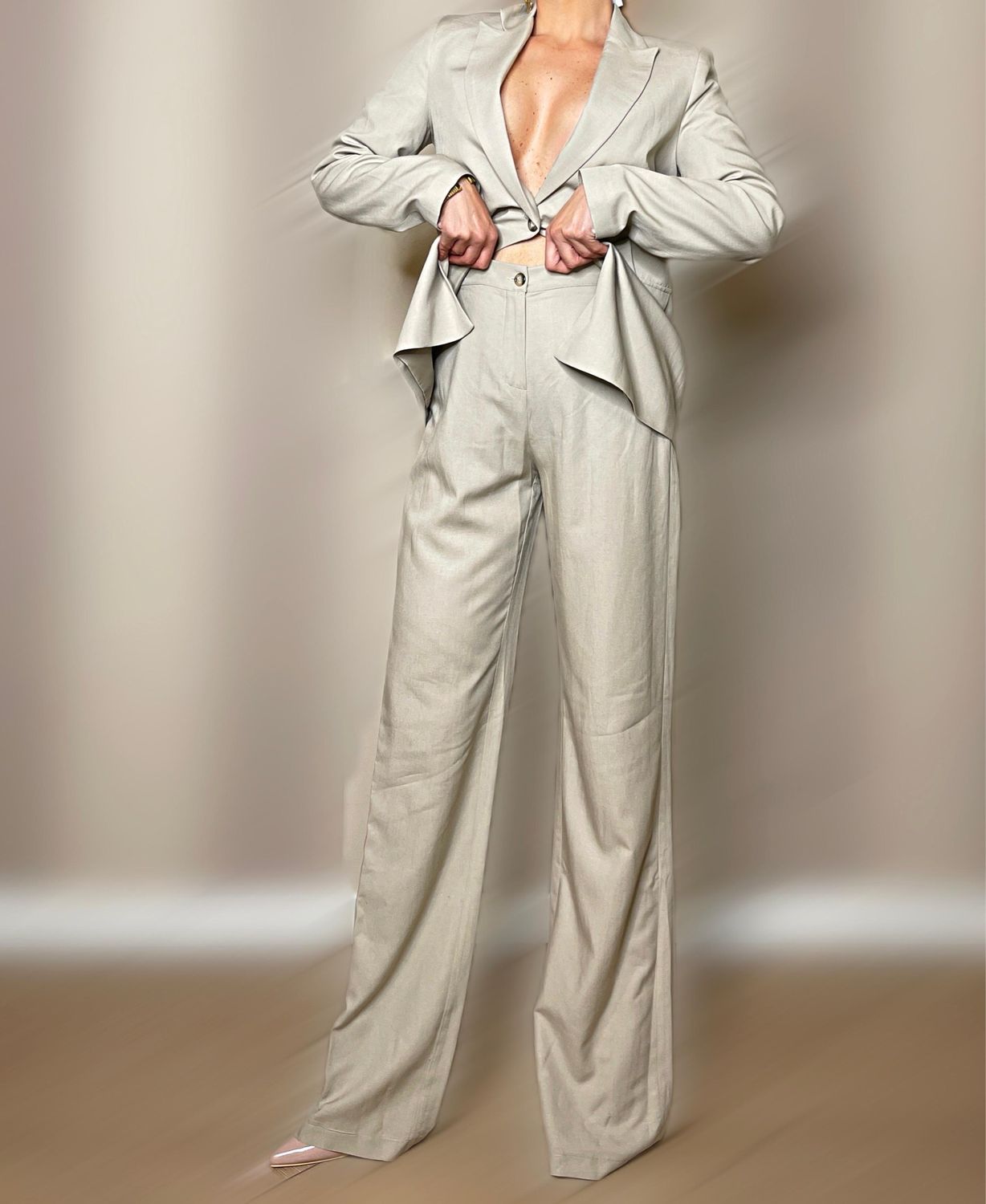 Pantaloni misto lino