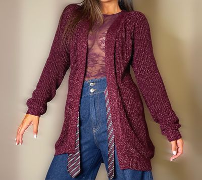 Cardigan laminato