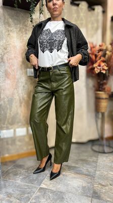 Pantaloni ecopelle