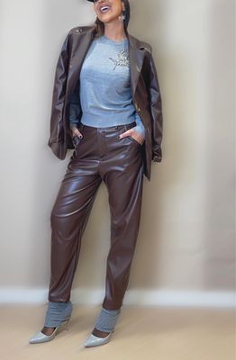 Pantaloni ecopelle