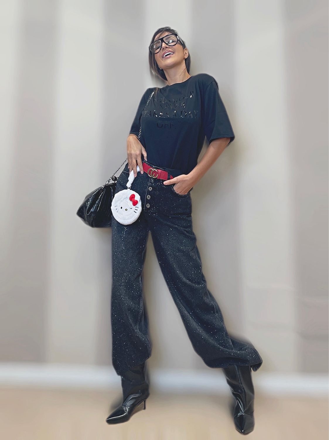 Denim strass