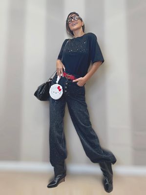 Denim strass