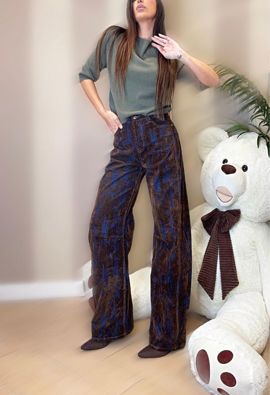 Denim ballon velluto