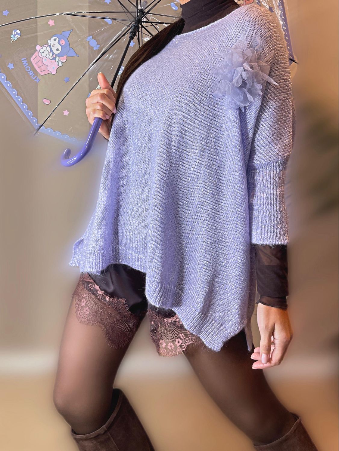 Maglione micro paillettes