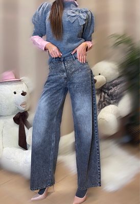 Denim strass
