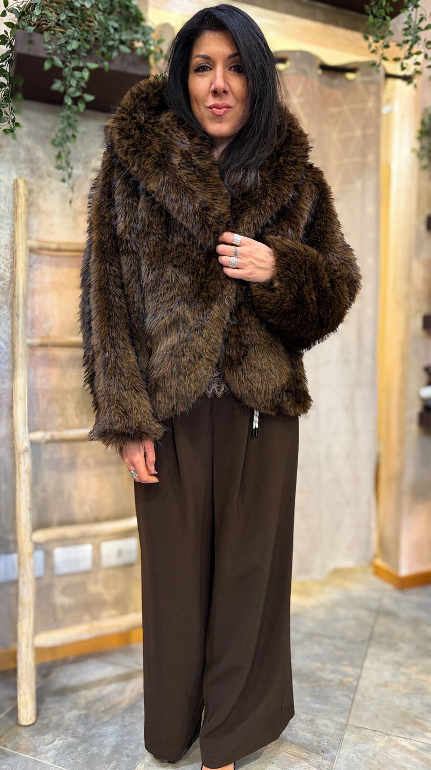 Ecopelliccia cappuccio