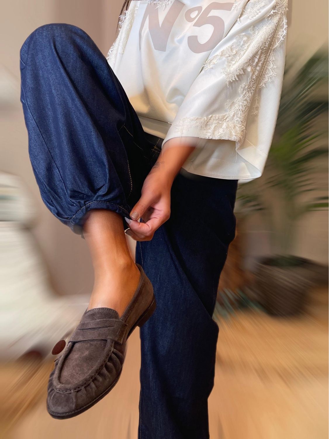 Mocassino arricciato