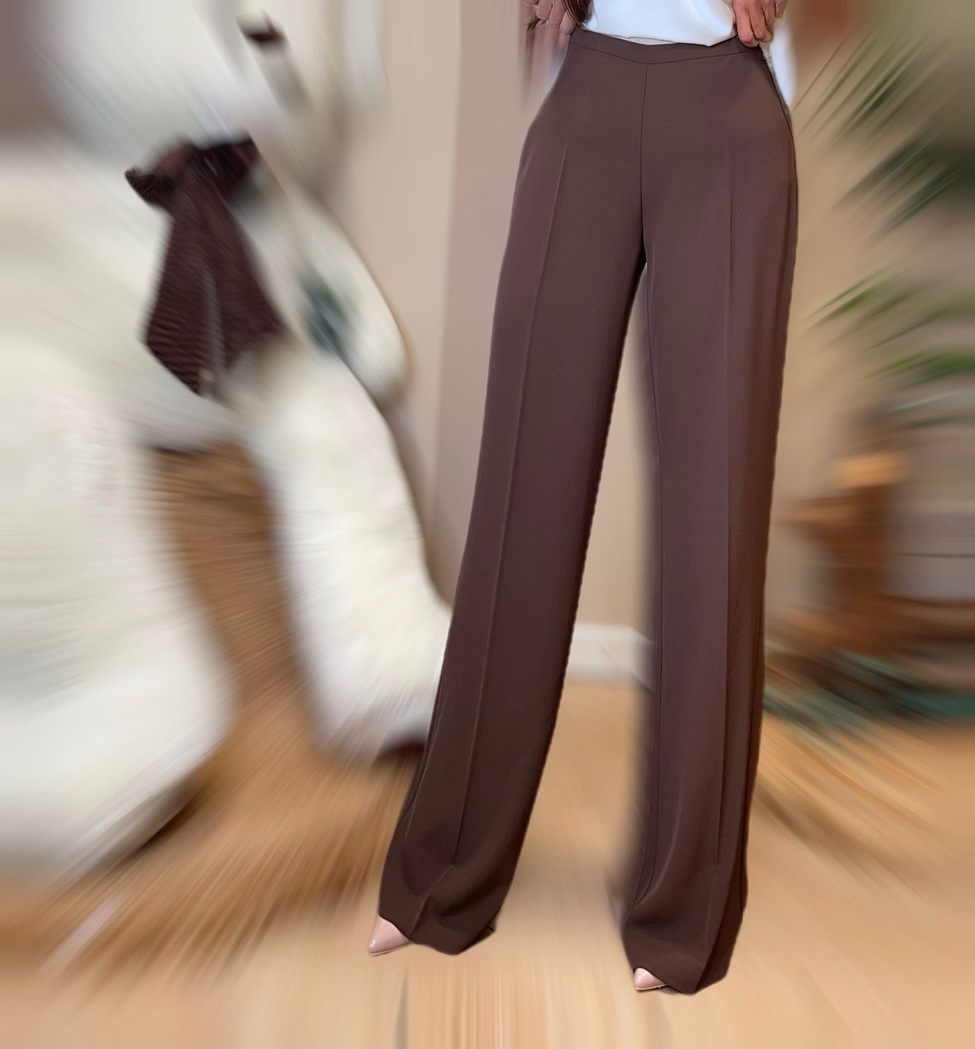 Pantaloni dritti fluidi